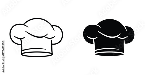 Chef hat icon graphic design. Vector icon illustrations