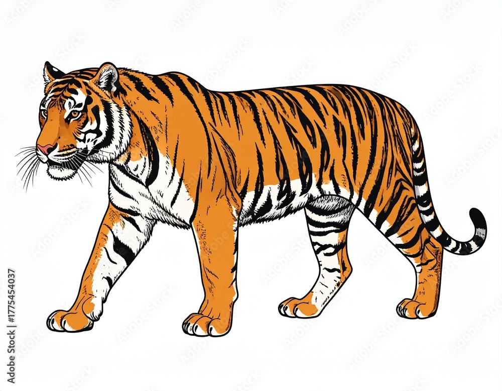 Obraz premium tiger vector illustrator design 