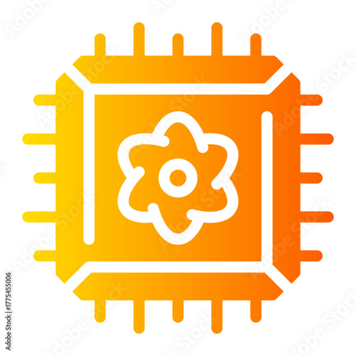 quantum computing gradient icon