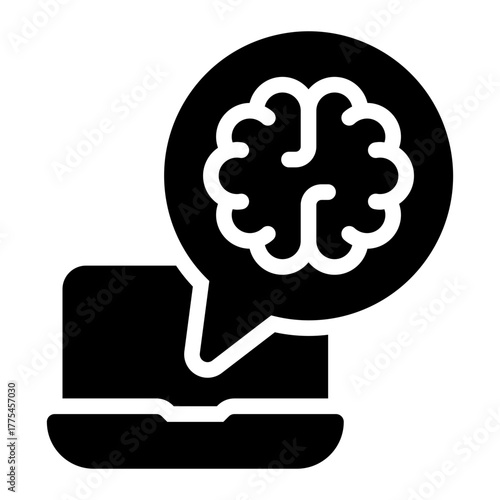 deep learning glyph icon