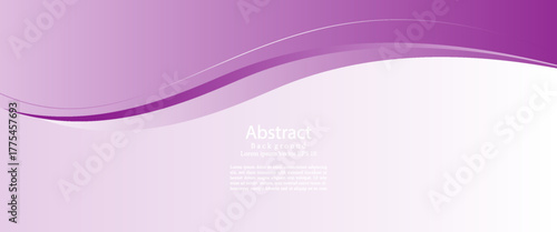 Purple abstract wave background with smooth curves and gradient layers. vector illustration, web