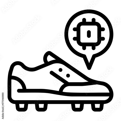smart shoes line icon
