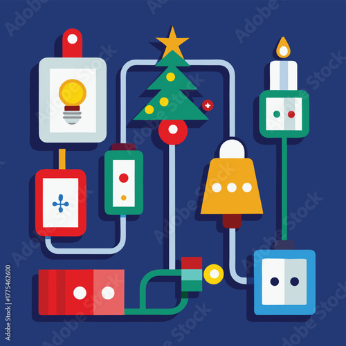 set of christmas icons