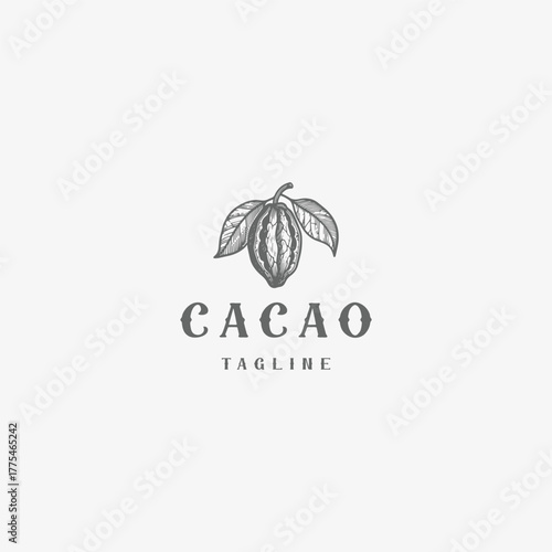 Cocoa Plant Vector Logo Design