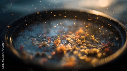 Fototapeta Naklejka Na Ścianę i Meble -  Abstract ro view of colorful specks and luminous particles in soft atmospheric light