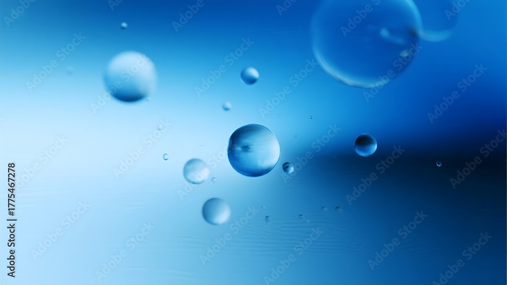 Obraz premium FloatingWaterBubbles