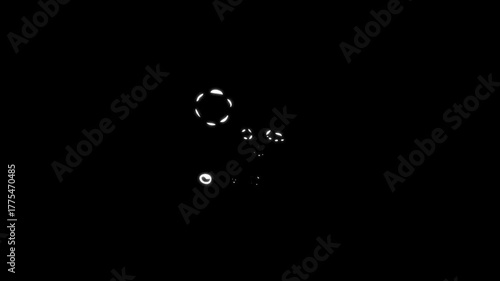 Animated water bubbles rising gracefully on vibrant transparent screen.  bubbles animation. water bubbles animation. 