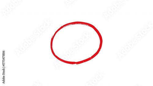 scribble red circle as a mark for your editing video 4k