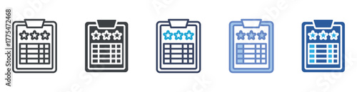 Score icon set multiple style collection