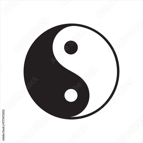 yin yang symbol vector illustration