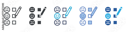 Feedback icon set multiple style collection
