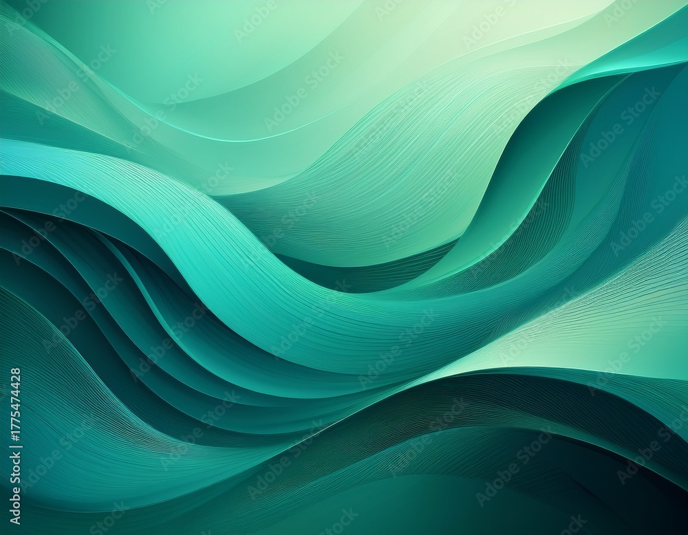 Obraz premium abstract teal green gradient background