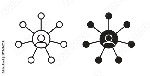 Affiliate marketing icon in simple flat trend modern graphic design abstract logotype element