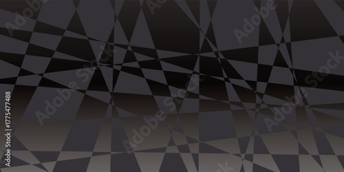 Abstract Dark Gray Geometric Pattern with Red Highlights.