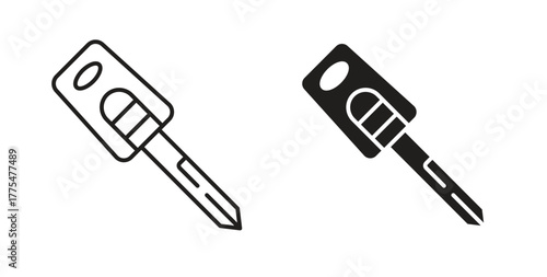 Car key icon in simple flat trend modern graphic design abstract logotype element