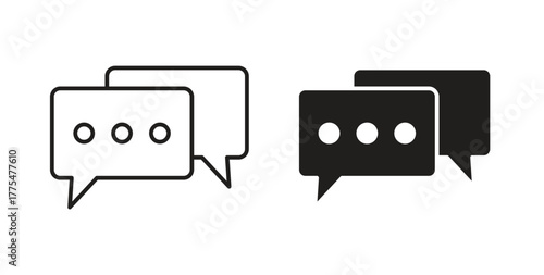 Chat icon in simple flat trend modern graphic design abstract logotype element