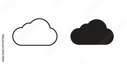 Cloud icon in simple flat trend modern graphic design abstract logotype element