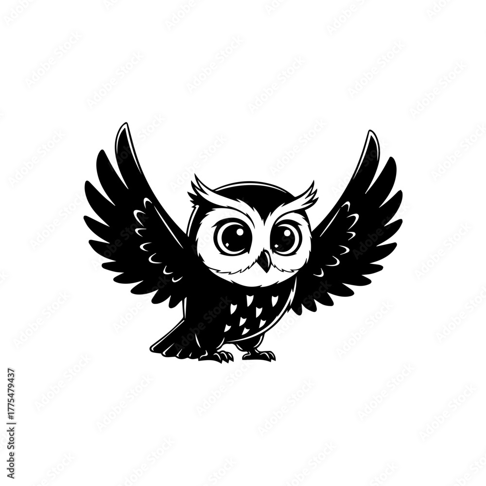Obraz premium owl on white background