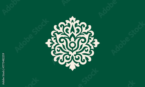 Traditional Ornamental Vector Logo Design With Culture Element