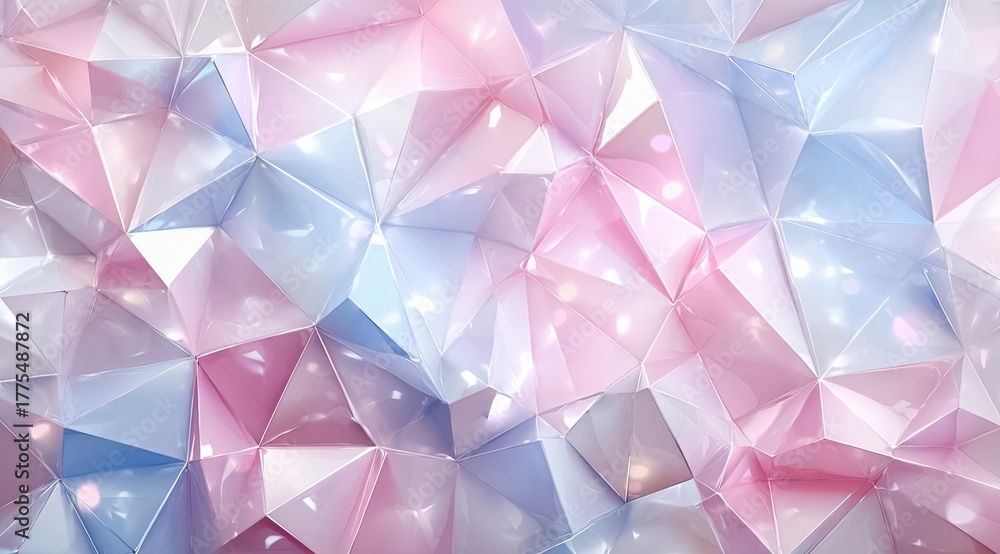 Fototapeta premium Pink and blue background with a lot of triangles. The background is very colorful