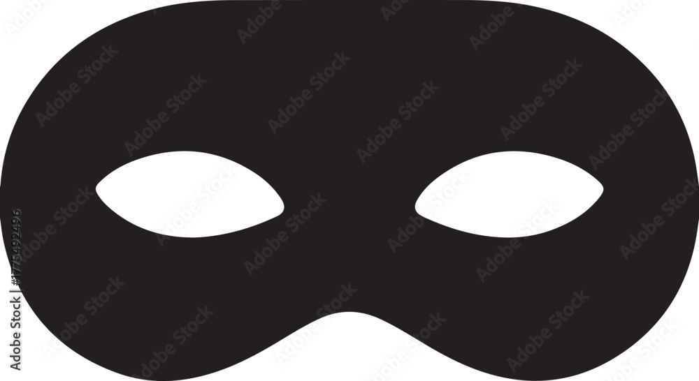 Fototapeta premium Simple Black Mask with Eyeholes
