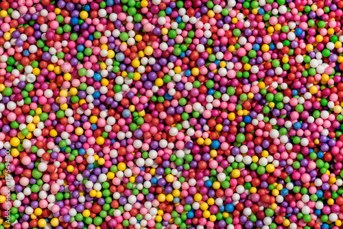 colored balls. Many spheres