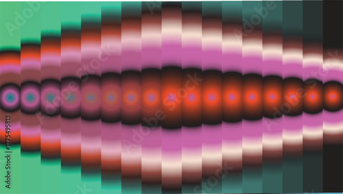 Abstract colorful Vibrant Segmented Gradient Form background. Optical illusionary background.