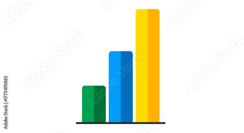 Colorful Bar Graph Illustrating Growth and Progress.