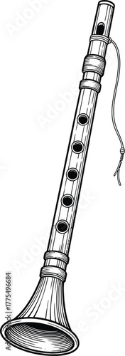 trumpet isolated on white background