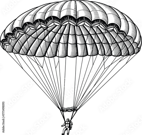 parachute with a parachute