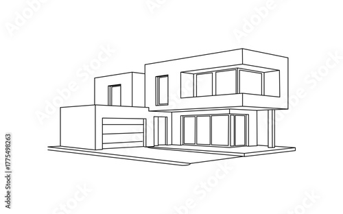 Contemporary house design sketches for architectural visualization and creative inspiration.