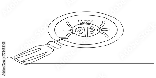 Dangerous website. Computer virus, malware, caution, bug, trojan, phishing, security system. Technology concept. One line drawing animation. Motion design. Animated technology logo. Video 4K