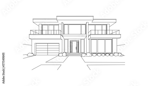 Modern architectural sketches showcase innovative contemporary building designs for ambitious architects and their creative projects.