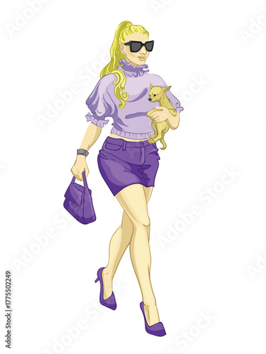 fashion girl with shopping bags