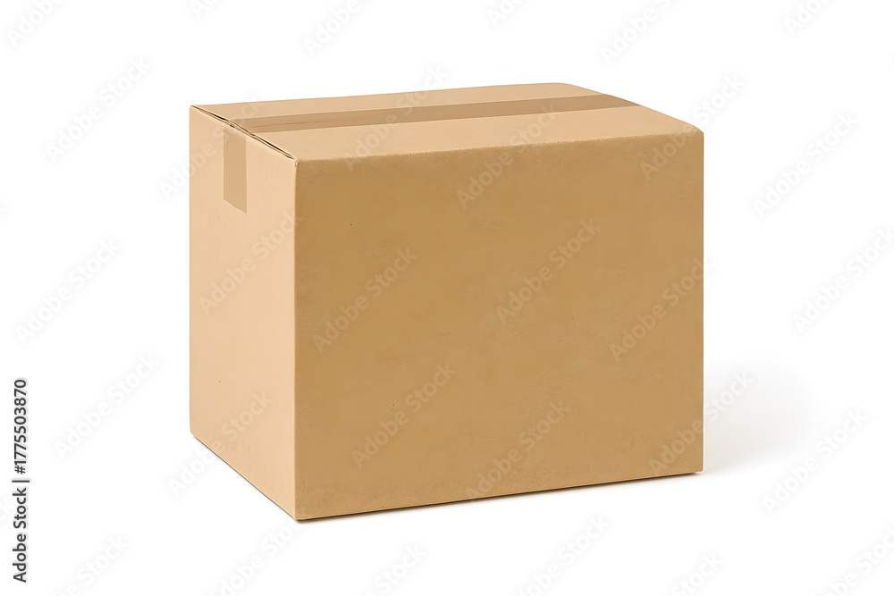 Fototapeta premium empty cardboard box on white background