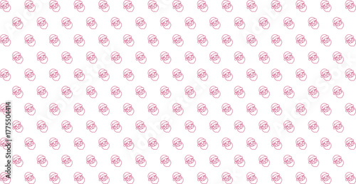 Santa Claus Vector Background with step and repeat pattern for Christmas