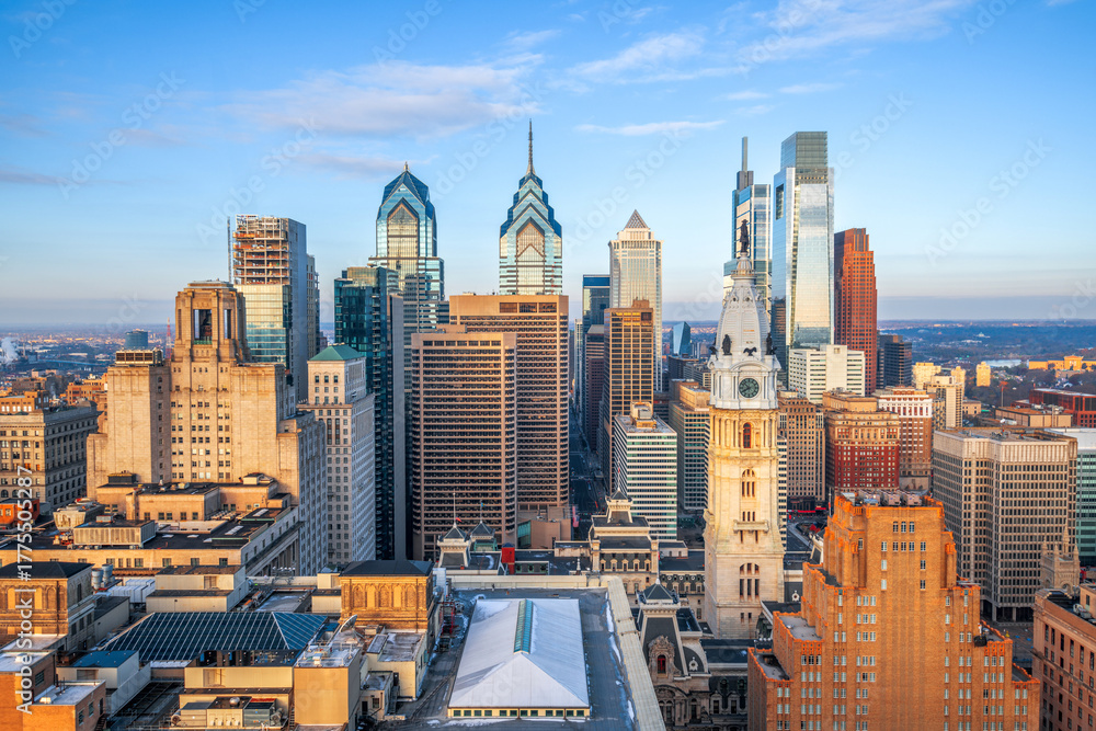Fototapeta premium Philadelphia, Pennsylvania, USA Downtown City Skyline 746