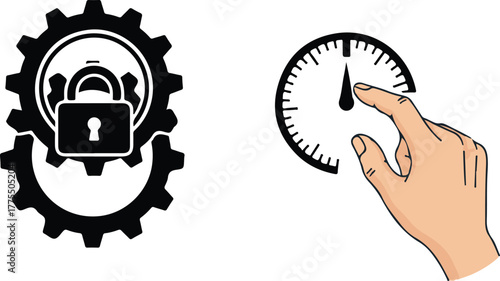 Comprehensive set of business workflow icons representing processes tasks and project management stages
