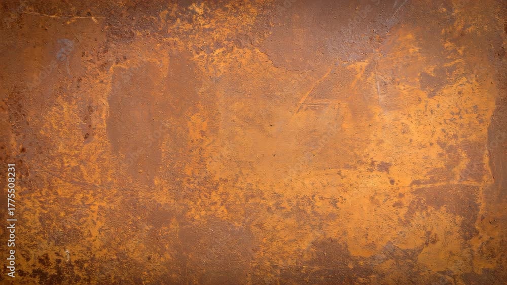 Abstract background of aged and rusted metal surface with distressed textures, offering weathered aesthetic and industrial vibe for designers