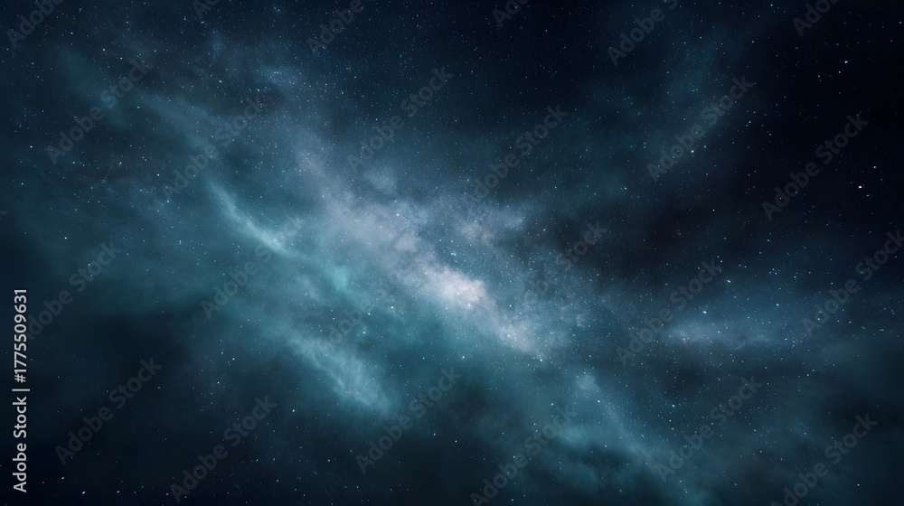 Obraz premium A stunning view of a vibrant cosmic nebula filled with glowing gas dust and countless distant stars in the vast expanse of space