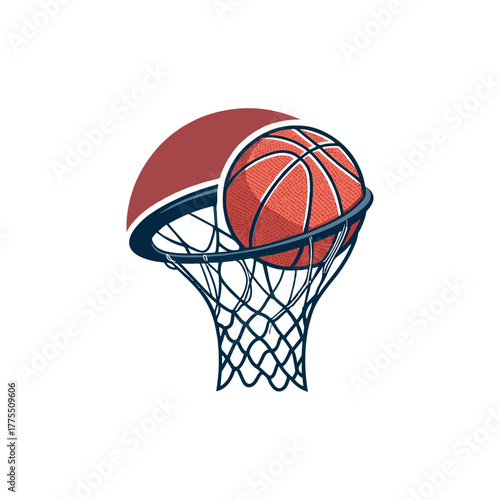 basketball logo design vector 