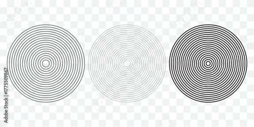 Sunburst element. Radial stripes background. Sunburst icon collection. Retro sunburst design. Vector illustration. Abstract line circle vector background.