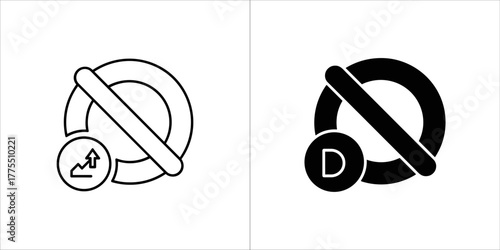 No donut icon in vector illustration