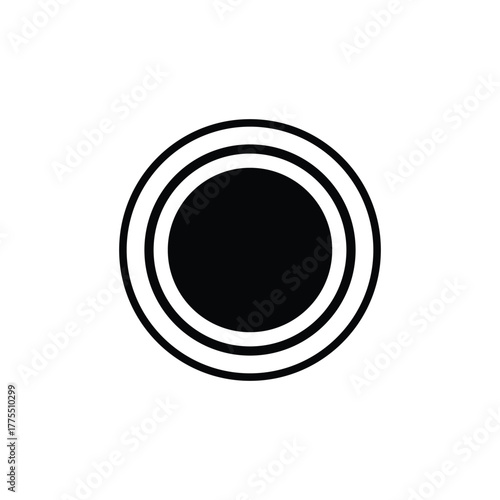 Blank circle icon vector sign and symbol isolated on white background, Blank circle logo concept