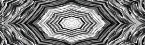 Concentric line art in black, white, and grayscale, high contrast, clean, symmetrical, noise‑free, elegant for premium abstract visuals.

