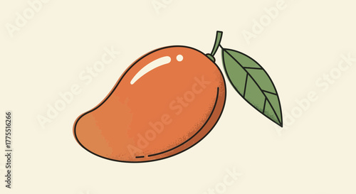 Delightful mango fruit illustration on a soft background displaying freshness