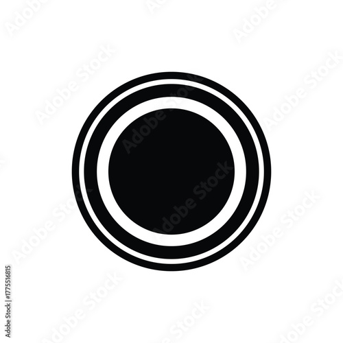 vector illustration of empty circle symbol