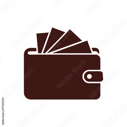 A brown wallet with several paper bills inside, representing finances and money.