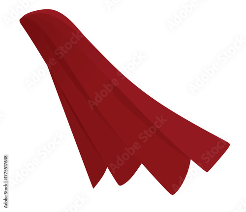 Red superhero cape. vector illustration	
