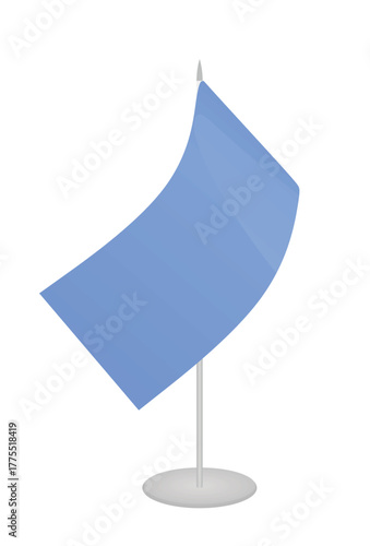 Blue table flag template. vector illustration	
